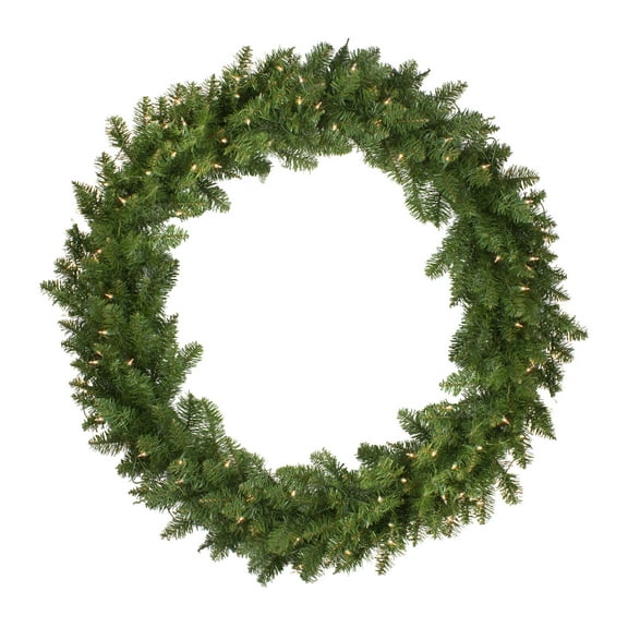 Northlight Pre-Lit Eastern Pine Artificial Christmas Wreath - 48" - Clear Lights