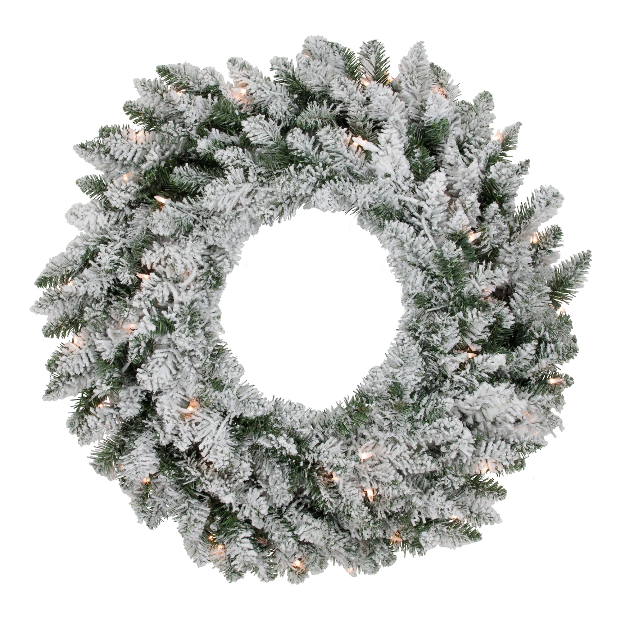 Northlight 24 Prelit Snow White Artificial Christmas Wreath