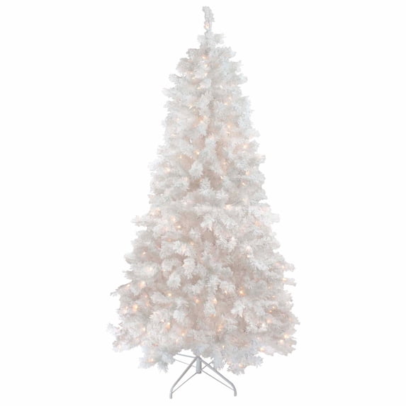 Northlight Pre-Lit Flocked Spruce Artificial Christmas Tree