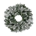 thumbnail image 1 of Northlight Pre-Lit Flocked Winfield Fir Artificial Christmas Wreath - 48-Inch, Warm White LED Lights, 1 of 4