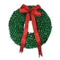 thumbnail image 1 of Northlight Pre-Lit Glittered Leaves Artificial Christmas Wreath - 28-Inch, Clear Lights, 1 of 4