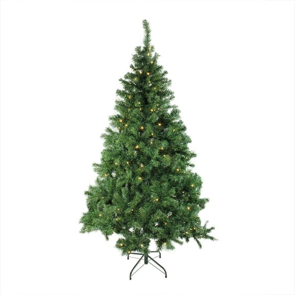Northlight Pre-Lit Medium Mixed Classic Pine Artificial Christmas Tree - 6' - Warm Clear LED Lights