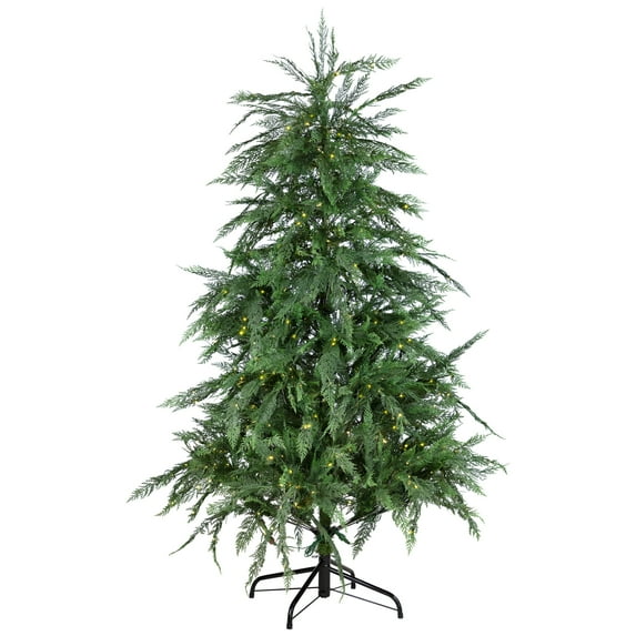Northlight Pre-Lit Medium Weeping Cedar IPT Artificial Christmas Tree - 6.5' - Dual Color LED Lights