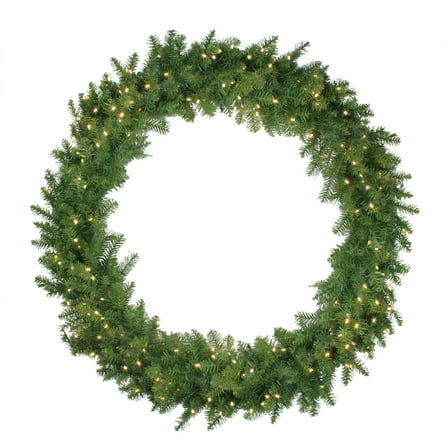 Northlight Pre-Lit Northern Pine LED Artificial Christmas Wreath - 48" - Warm White Lights