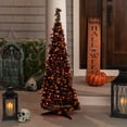 thumbnail image 1 of Northlight Pre-Lit Pop Up Artificial Jack O' Lantern Halloween Tree - 4' - Orange Lights, 1 of 9