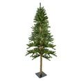 thumbnail image 1 of Northlight Pre-Lit Slim Alpine Artificial Christmas Tree - 6' - Clear Lights, 1 of 7