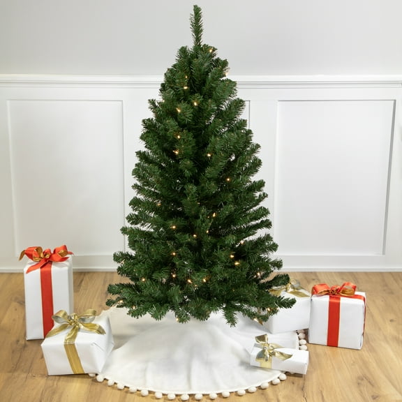 Northlight Pre-Lit Slim Noble Fir Artificial Christmas Tree - 4' - Clear Lights