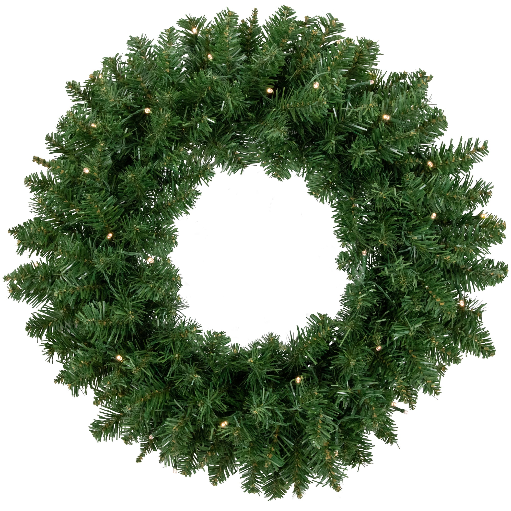 Northlight Pre-Lit Vernon Pine Artificial Christmas Wreath, 24-Inch, Warm White LED Lights