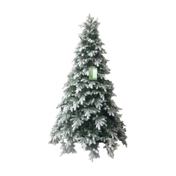 7.5' X 70" Pre-Lit Frosted Butte Fir Artificial Christmas Tree - Clear Lights