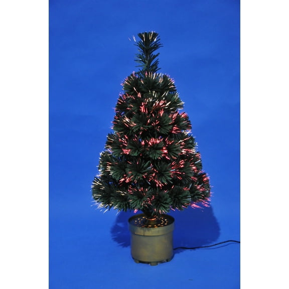 Northlight Prelit Incandescent Red Triangular Christmas Tree 24", Green