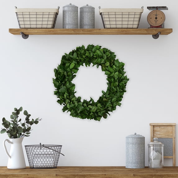 Northlight Preserved Leaf Spring Garden Wreath - 20" - Unlit