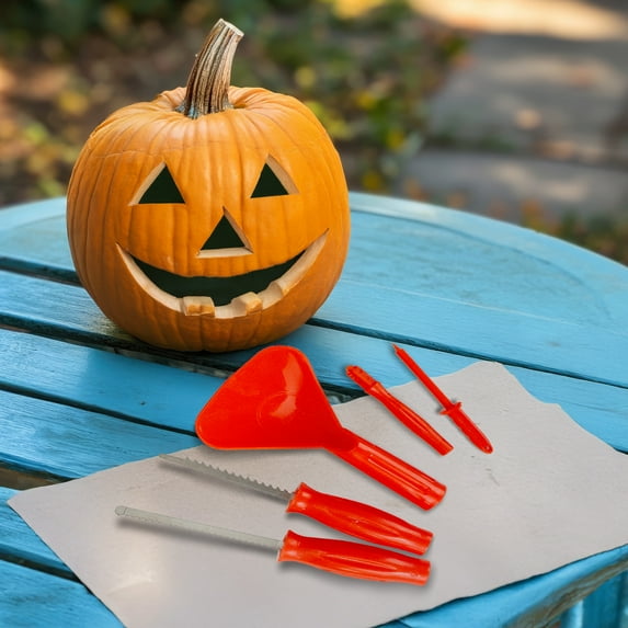 Northlight Halloween Pumpkin Carving Kit - 10.25" - Orange - 5pc