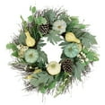 thumbnail image 1 of Northlight Pumpkins, Gourds and Pinecones Artificial Fall Harvest Twig Wreath - 22", 1 of 4