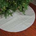 thumbnail image 1 of Northlight Quilted Hexagon Pattern Christmas Tree skirt - 48" - White, 1 of 5