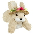 thumbnail image 1 of Northlight Rabbit with Floral Straw Hat Easter Figurine - 8.75" - Beige, 1 of 6