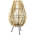 thumbnail image 1 of Northlight Rattan and Iron Pillar Candle Holder - 17" - Natural Rattan, 1 of 6