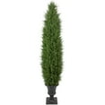 thumbnail image 1 of Northlight Real Touch™ Artificial Cedar Pine Arborvitae Tree in Urn Style Pot, Unlit - 5', 1 of 8