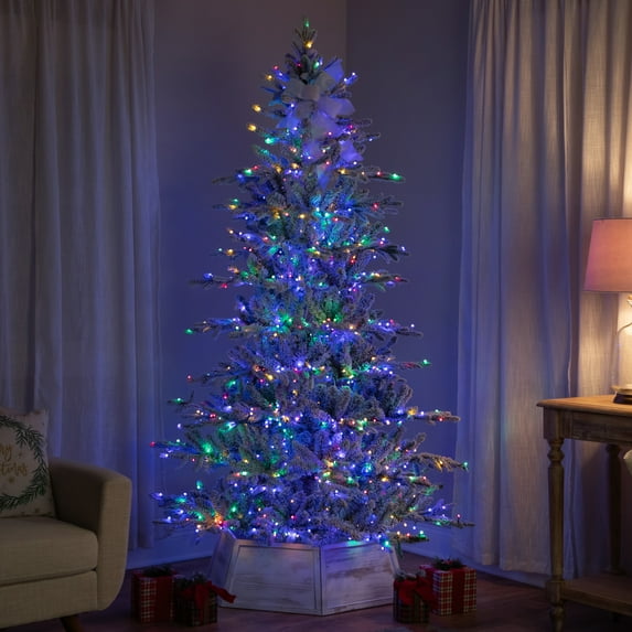 Northlight Real Touch™ Elite Pre-Lit Flocked Kodiak Pine IPT Artificial Christmas Tree - 6' Dual