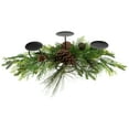 thumbnail image 1 of Northlight Real Touch™️ Jingle Bell and Pine Cones Christmas Pillar Candle Holder - 30", 1 of 9
