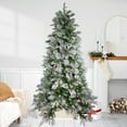 thumbnail image 1 of Northlight Real Touch™️ Medium Flocked Rosemary Emerald Angel Pine Artificial Christmas Tree - 7.5', 1 of 7