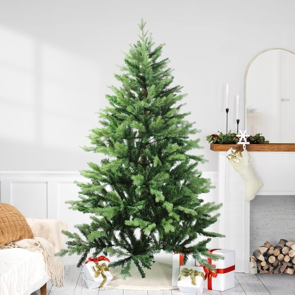 Northlight Real Touchā¢ļø Mixed Eden Pine Artificial Christmas Tree - Unlit - 7'