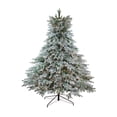 thumbnail image 1 of Northlight Real Touch™️ Pre-Lit Full Flocked Jasper Balsam Fir Artificial Christmas Tree - 7.5' -, 1 of 6
