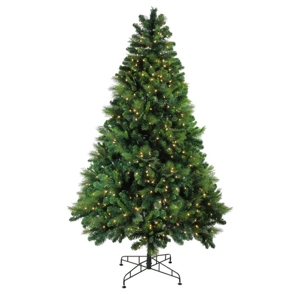 Northlight Real Touch™️ Pre-Lit Medium Sequoia Mixed Pine Artificial Christmas Tree - 7.5' - Warm