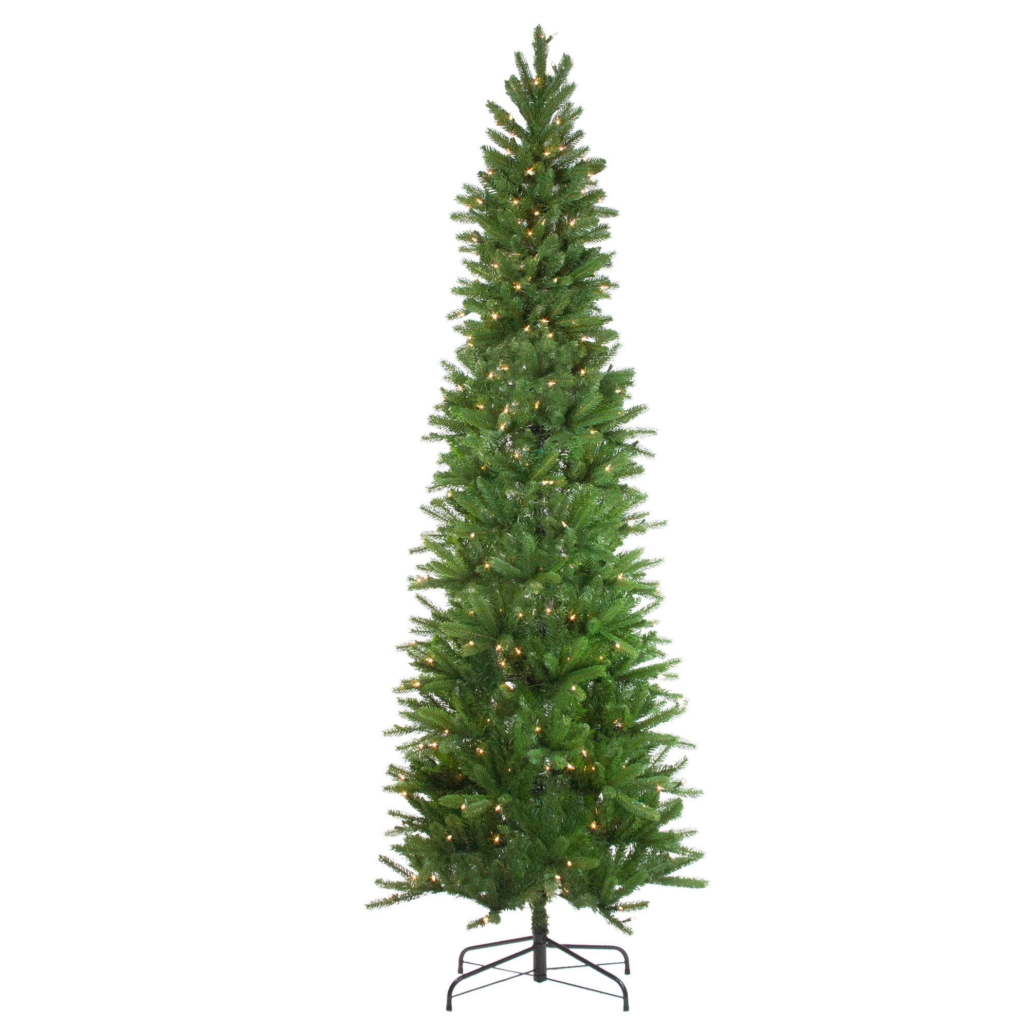 Northlight Real Touch™️Pre-Lit Pencil Northwood Noble Fir Artificial Christmas Tree - 7.5' - Clear