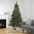 thumbnail image 1 of Northlight Real Touch™️ Pre-lit Snow Valley Pine Artificial Christmas Tree - 7.5' - Clear Lights, 1 of 9