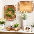 thumbnail image 1 of Northlight Rectangular Lattice Tobacco Baskets - Brown - Set of 3, 1 of 9