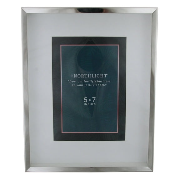 Rectangular Picture Frame - for a 5" x 7" Photo - 10" - Silver
