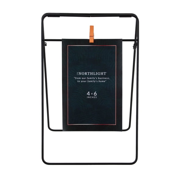 Rectangular Picture Frame with Clip-On for a 4" x 6" Photo - 9.75" - Black