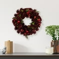 thumbnail image 1 of Northlight Glittered Pinecones, Berries and Ornaments Small Christmas Wreath - 13.5" - Red - Unlit, 1 of 4
