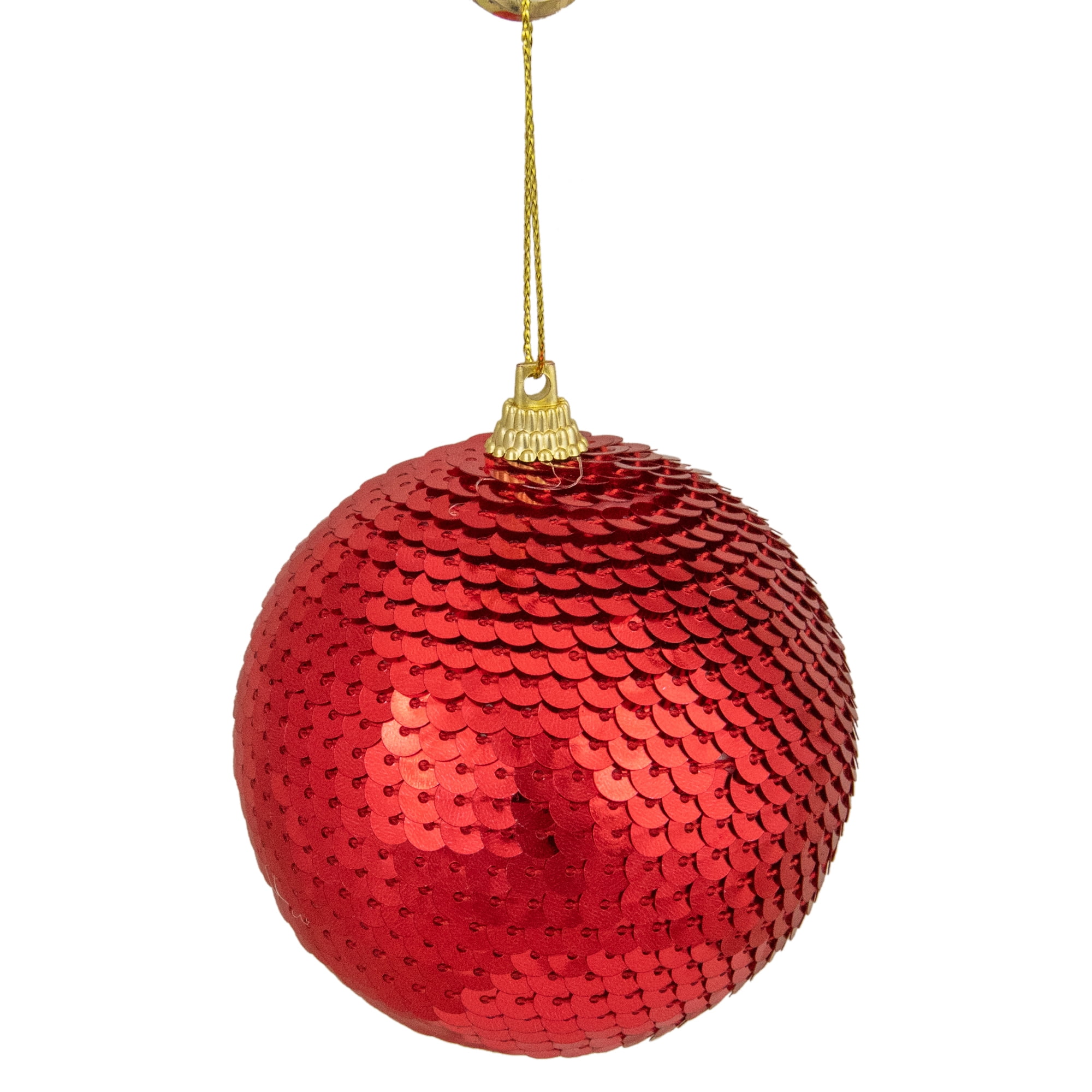 Northlight 6 in. Red Glitter Christmas Ball Ornament 34314319 - The Home  Depot