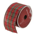thumbnail image 1 of Northlight Red and Blue Plaid Wired Christmas Craft Ribbon 2.5" x 10 Yards, 1 of 3
