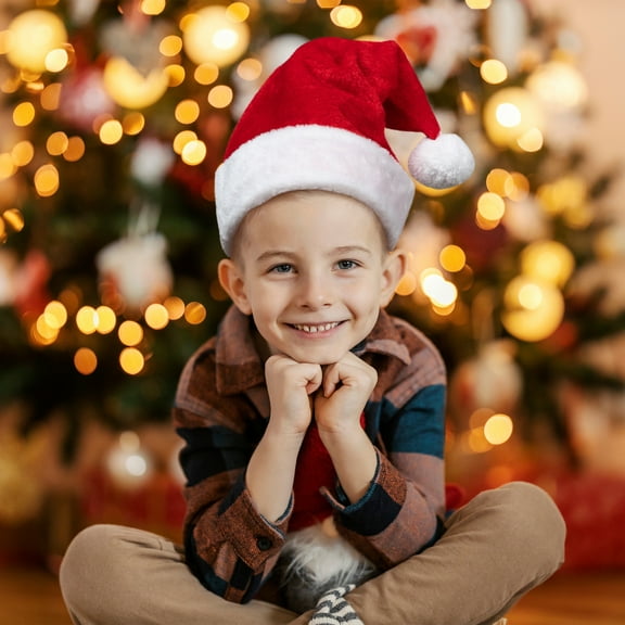 Northlight Red and White Waffle Weave Unisex Adult Christmas Santa Claus Hat Costume Accessory -