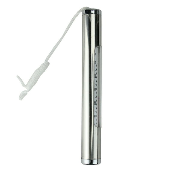 Northlight Round Swimming Pool Thermometer with Cord 6.75" - Silver