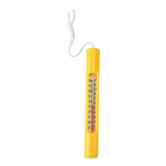 Northlight Round Swimming Pool Thermometer with White Cord 6.75" - Yellow