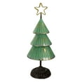 thumbnail image 1 of Northlight Rustic Christmas Tree with Cutout Star Topper - 17" - Green and Gold Finish, 1 of 4