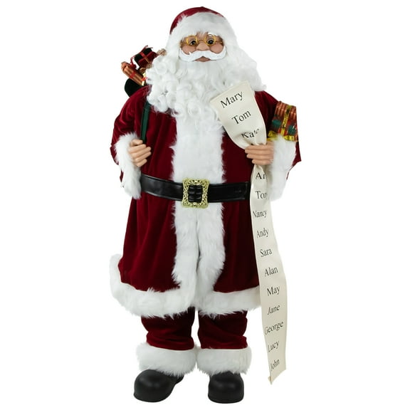 Northlight Santa Claus with Naughty or Nice List Christmas Figure - 36"