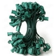 thumbnail image 1 of 25' Commercial C7 Christmas Light Socket Set - 12" Spacing 18 Gauge Green Wire, 1 of 2