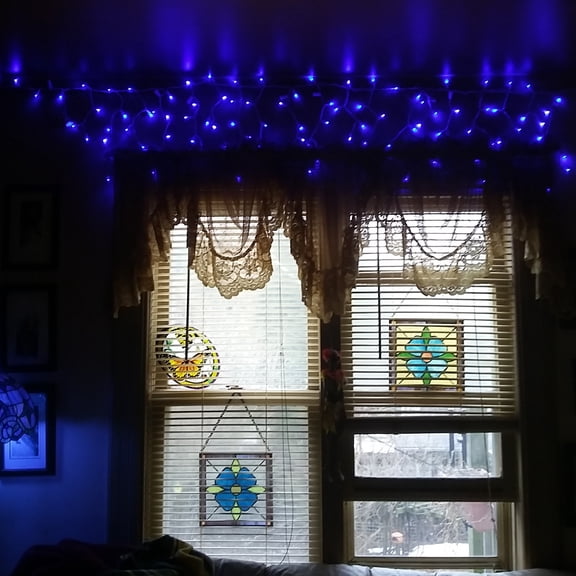 Northlight LED Wide Angle Icicle Christmas Lights - Blue - 5.5' White Wire - 100ct