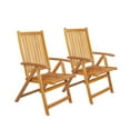 thumbnail image 1 of Northlight Set of 2 Acacia Folding Chairs Outdoor Patio Furniture 42", 1 of 7
