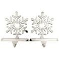 thumbnail image 1 of Northlight Set of 2 Solid Silver Snowflake Cutout Christmas Metal Stocking Holders 6.5", 1 of 6