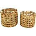 thumbnail image 1 of Northlight Set of 2 Wood-tone Open Fishtail Water Hyacinth Baskets with Built-in Handles15.75", 1 of 6