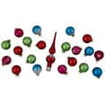thumbnail image 1 of Northlight Set of 20 Glass Christmas Decorations and Tree Topper 1.25" (35mm), 1 of 9
