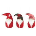 thumbnail image 1 of Northlight Plush Gnomes Christmas Ornaments with Striped, Plaid and Snowflake Hats - 4.5", 1 of 6