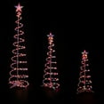 thumbnail image 1 of Northlight Set of 3 Lighted Multi-Color Spiral Christmas Trees - 3', 4', and 6', 1 of 9