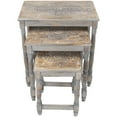 thumbnail image 1 of Northlight Set of 3 Matte Gray Etched Stackable Nesting Side Tables 24", 1 of 5