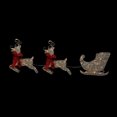 thumbnail image 1 of Northlight Set of 3 Pre-Lit Glittered Flying Reindeer with Sled Christmas Outdoor Decoration 19", 1 of 1